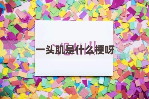 一头肌是什么梗呀