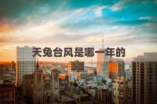 天兔台风是哪一年的