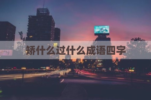 矫什么过什么成语四字