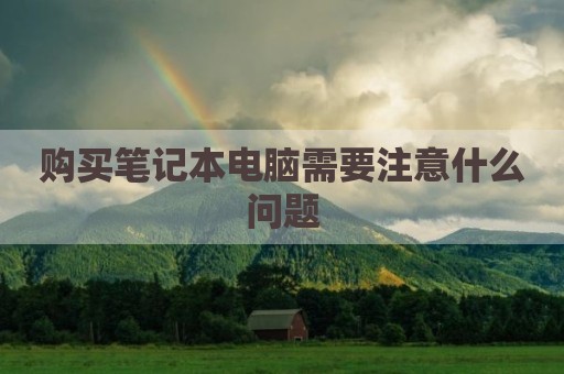 购买笔记本电脑需要注意什么问题
