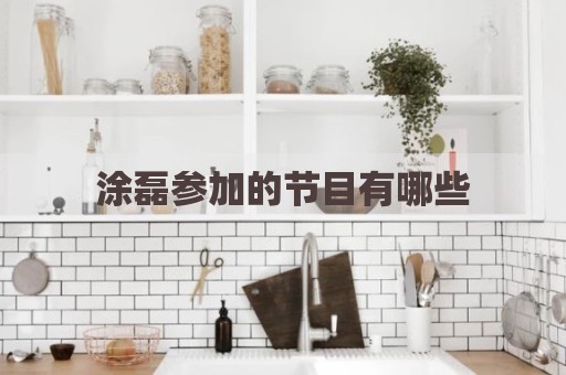 涂磊参加的节目有哪些