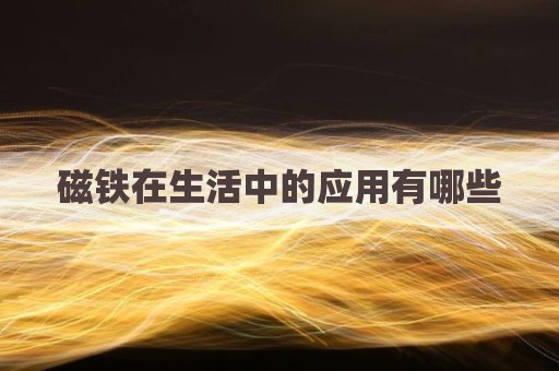 磁铁在生活中的应用有哪些