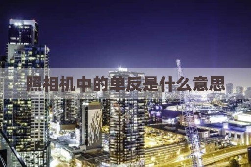 照相机中的单反是什么意思