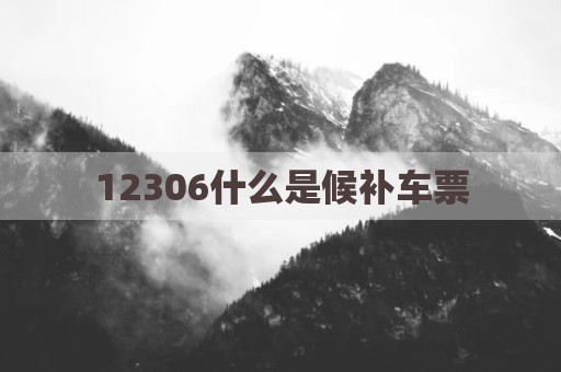 12306什么是候补车票