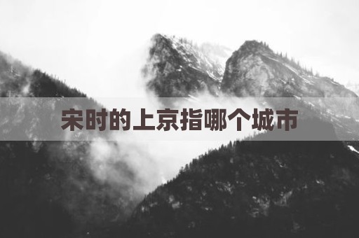 宋时的上京指哪个城市