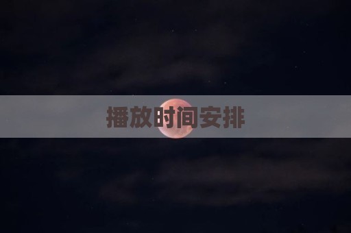 播放时间安排