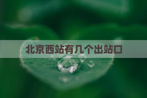 北京西站有几个出站口