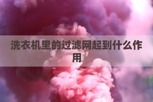 洗衣机里的过滤网起到什么作用