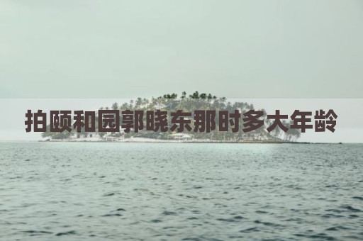 拍颐和园郭晓东那时多大年龄