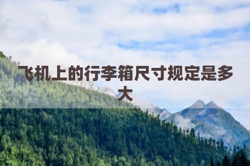 飞机上的行李箱尺寸规定是多大