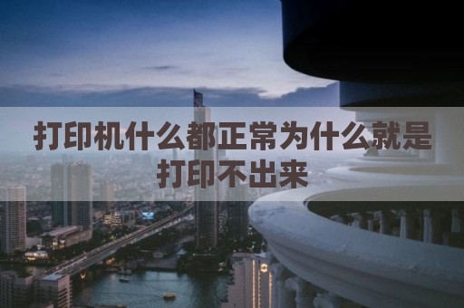 打印机什么都正常为什么就是打印不出来