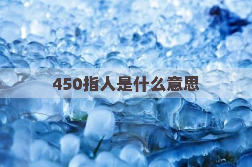 450指人是什么意思