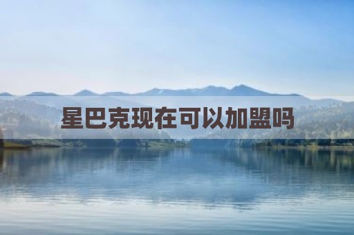 星巴克现在可以加盟吗