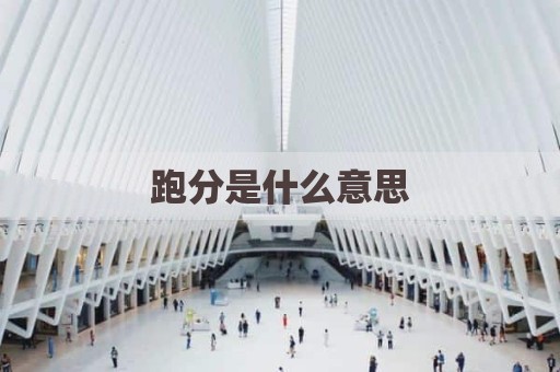 跑分是什么意思