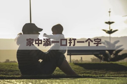 家中添一口打一个字