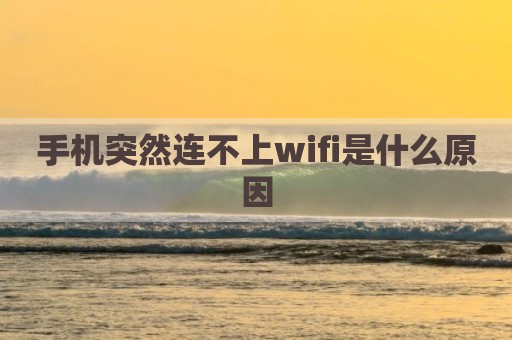 手机突然连不上wifi是什么原因