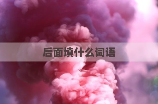 后面填什么词语