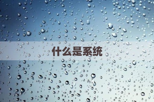 什么是系统