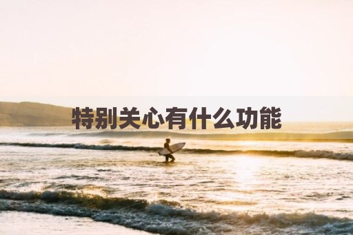 特别关心有什么功能