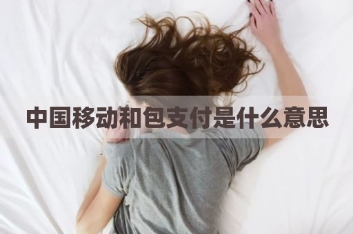 中国移动和包支付是什么意思