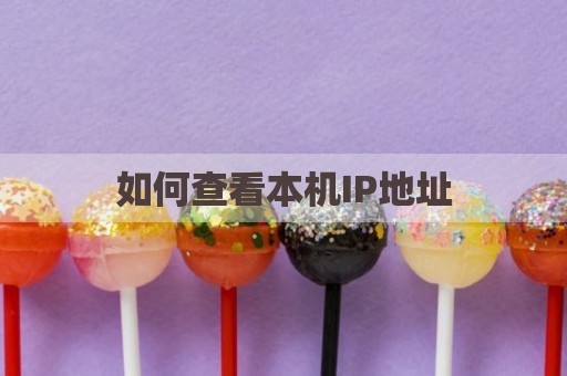 如何查看本机IP地址