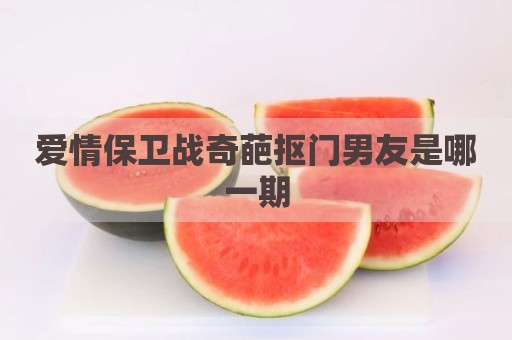 爱情保卫战奇葩抠门男友是哪一期