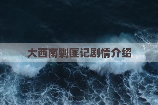 大西南剿匪记剧情介绍