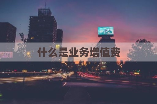 什么是业务增值费