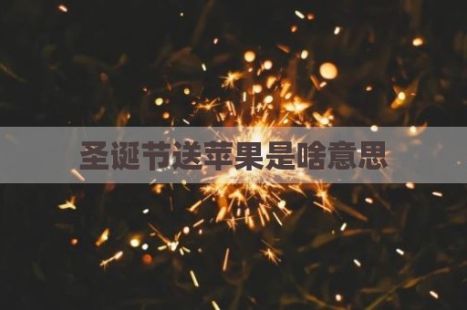 圣诞节送苹果是啥意思