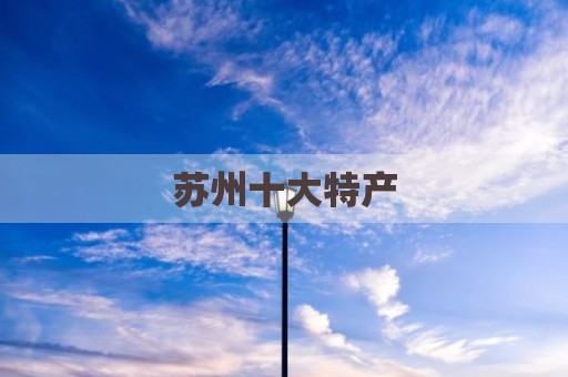 苏州十大特产