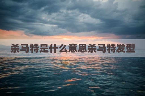 杀马特是什么意思杀马特发型