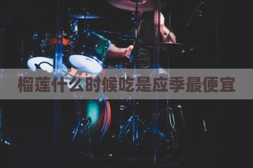 榴莲什么时候吃是应季最便宜