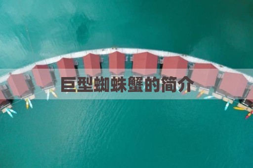 巨型蜘蛛蟹的简介
