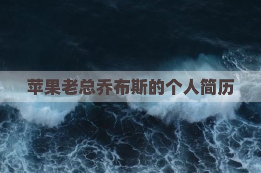 苹果老总乔布斯的个人简历