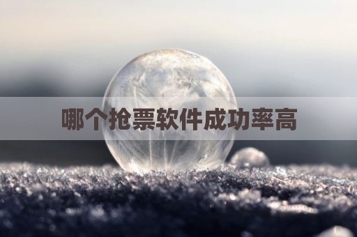 哪个抢票软件成功率高