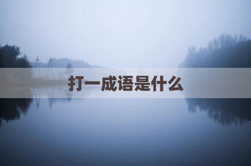 打一成语是什么