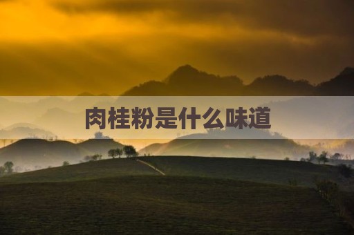 肉桂粉是什么味道