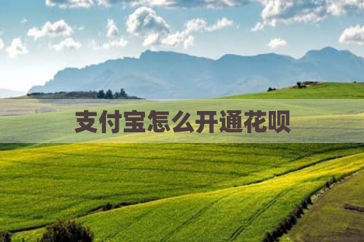 支付宝怎么开通花呗