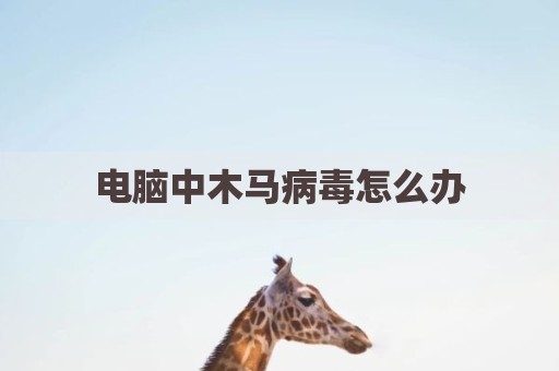 电脑中木马病毒怎么办