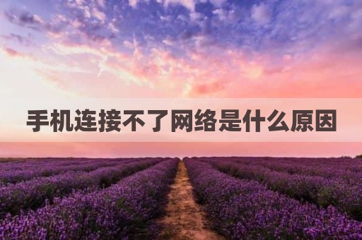手机连接不了网络是什么原因