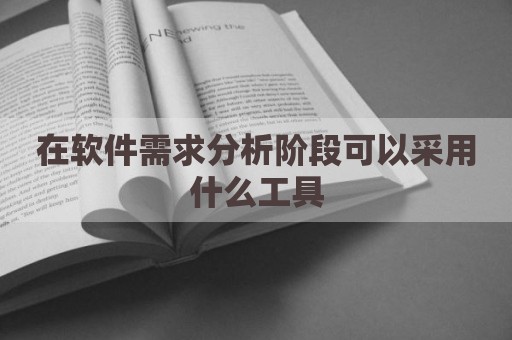在软件需求分析阶段可以采用什么工具