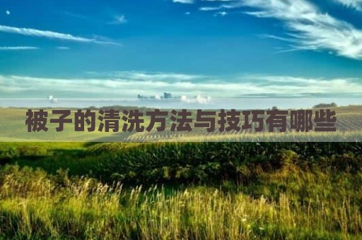 被子的清洗方法与技巧有哪些