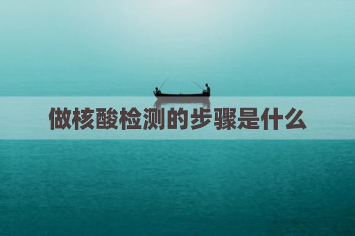 做核酸检测的步骤是什么