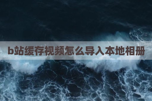 b站缓存视频怎么导入本地相册