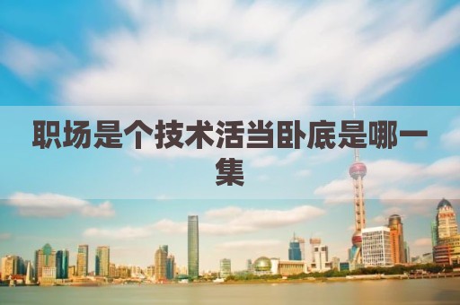 职场是个技术活当卧底是哪一集