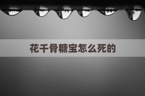 花千骨糖宝怎么死的