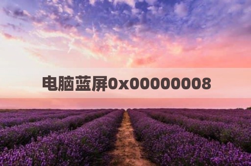 电脑蓝屏0x00000008