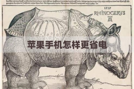 苹果手机怎样更省电