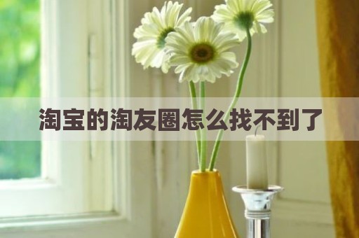 淘宝的淘友圈怎么找不到了
