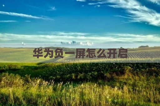 华为负一屏怎么开启